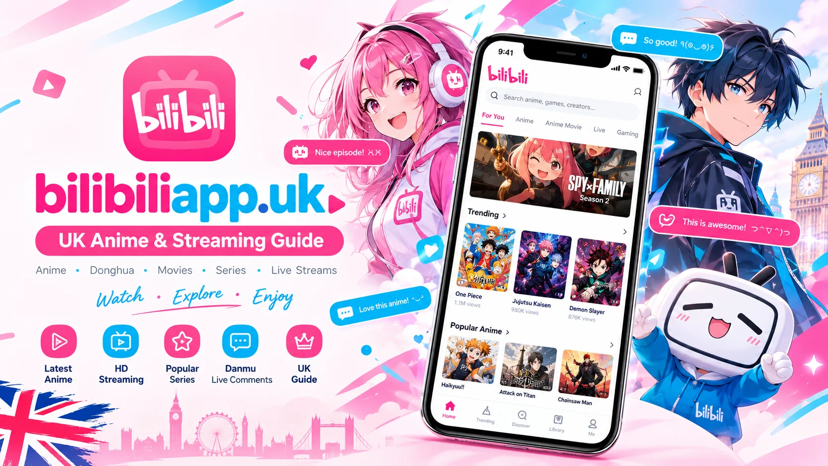 Bilibili App UK Featured Banner
